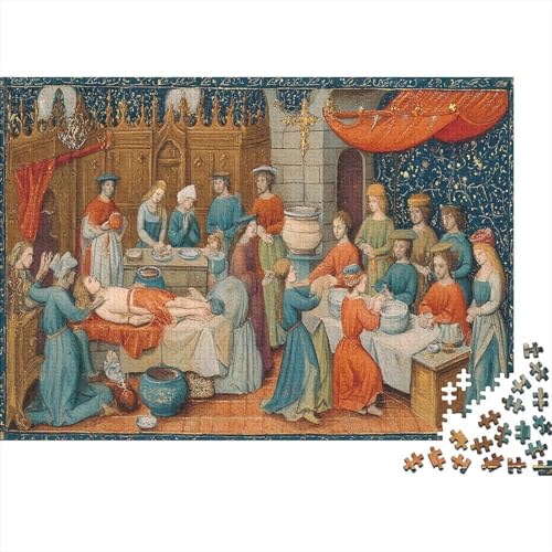 Mittelalterliche Figurenkunst 1000pcs (75x50cm) Puzzle, Lernspiel Impossible Herausforderungsspielzeug Für Erwachsene Teenager von kaiyun