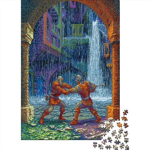 Mittelalterliche Gemälde von Ritterduellen1000 Teile: Unmögliches Puzzle Für Erwachsene, Spiele, Geschenke, Kinder, Herausforderungs70x50cm/1000pcs von kaiyun