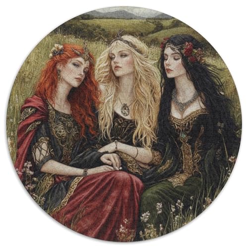 Mittelalterliche Kunst 1000pcs (67.5x67.5cm) Schwer Puzzle Lernspiel Impossible Mädchen in The Field Herausforderung Spielzeug Für Erwachsene Kinder von kaiyun