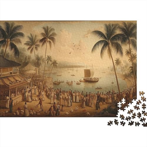 Mittelalterliche Landschaftsmalerei 1000pcs (75x50cm) Puzzle, Lernspiel Impossible Herausforderungsspielzeug Für Erwachsene Teenager von kaiyun