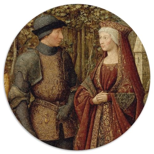 Mittelalterliche Malerei 1000pcs (67.5x67.5cm) Schwer Puzzle Lernspiel Impossible A Man and A Woman Herausforderung Spielzeug Für Erwachsene Kinder von kaiyun