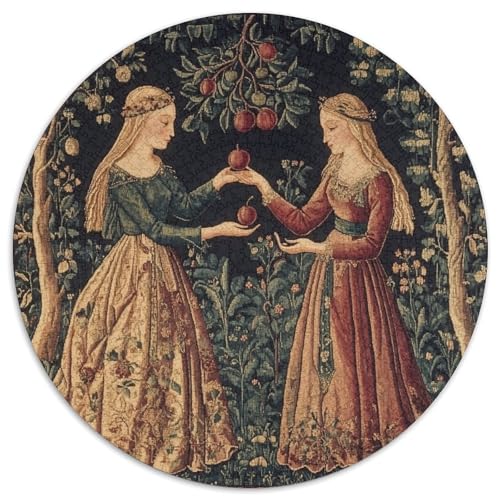 Mittelalterliche Malerei 1000pcs (67.5x67.5cm) Schwer Puzzle Lernspiel Impossible Frau Pflaumen Herausforderung Spielzeug Für Erwachsene Kinder von kaiyun