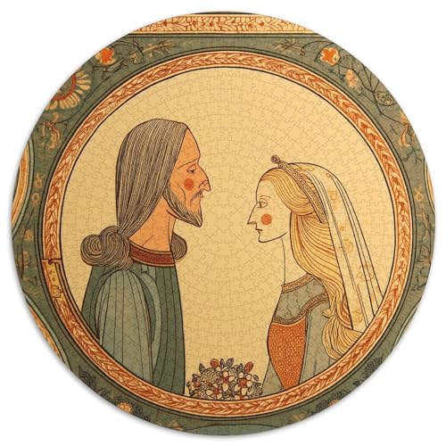 Mittelalterliche Malerei 1000pcs (67.5x67.5cm) Schwer Puzzle Lernspiel Impossible Wedding Scene Herausforderung Spielzeug Für Erwachsene Kinder von kaiyun