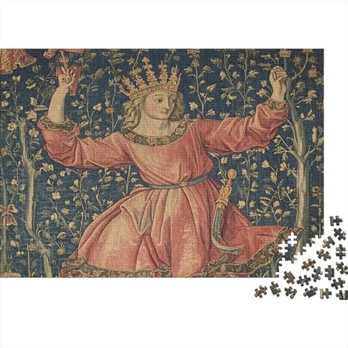 Mittelalterliche Malerei 1000pcs (75x50cm) Puzzles, Die Für Erwachsene Und Personen Ab 14 Jahren Geeignet Sind Tanzender Bauer mit Krone von kaiyun