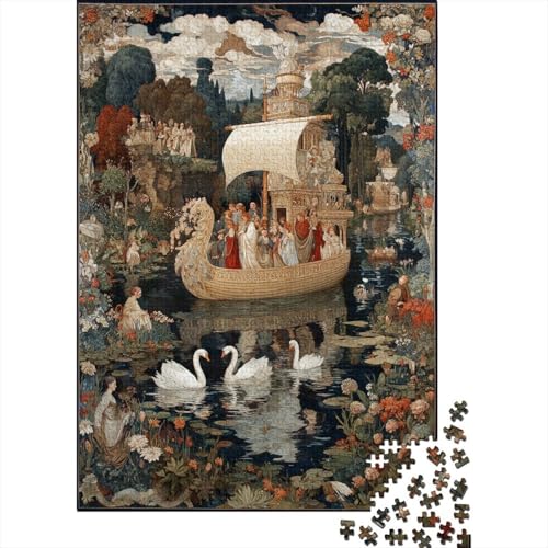 Mittelalterliche Malerei Puzzle 1000 Teile, Lernspiel, Unmöglich, Anspruchsvolles Spielzeug Für Erwachsene Und Kinder Ab 14 Jahren 38x26cm/1000pcs von kaiyun