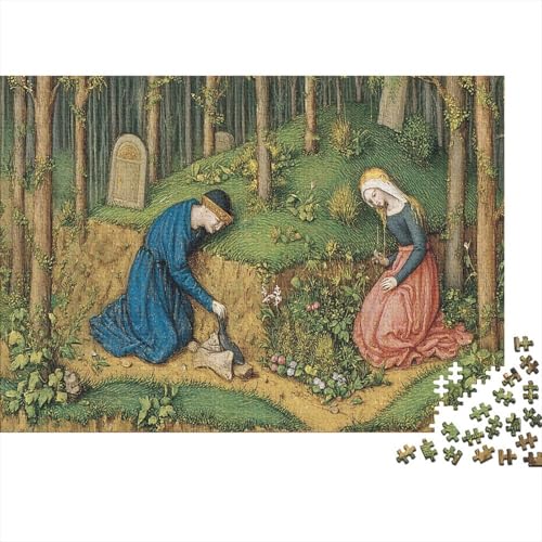 Mittelalterliche Miniaturillustration, Western European Style 1000pcs (75x50cm) Puzzles, Die Für Erwachsene Und Personen Ab 14 Jahren Geeignet Sind von kaiyun