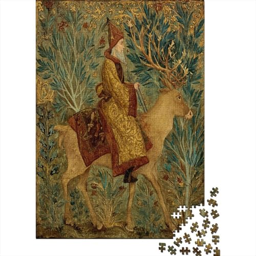 Mittelalterliche RentiermalereiPuzzle 1000 Teile Für Erwachsene, Lernspiele38x26cm/1000pcs von kaiyun