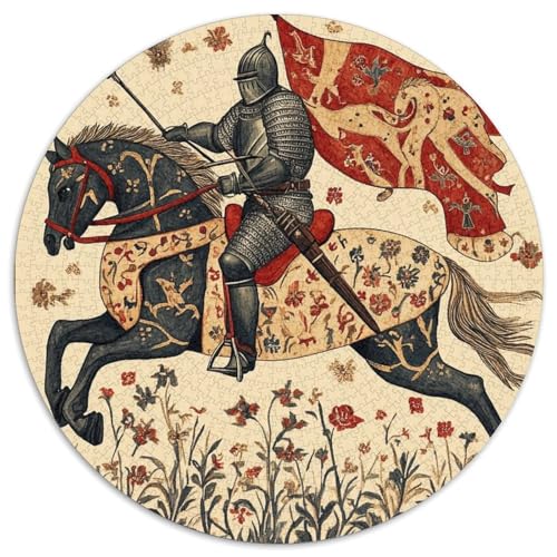 Mittelalterlicher Ritter,Rätsel Für Erwachsene 1000pcs (67.5x67.5cm),Herausforderungsspiele Horse von kaiyun
