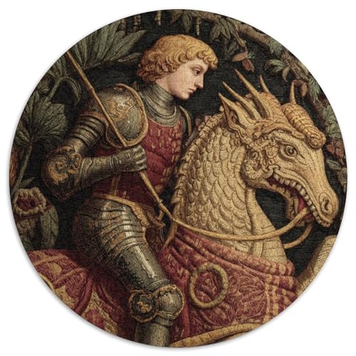 Mittelalterlicher Ritter Riding A Drache1000 Teile: Unmögliches Puzzle Für Erwachsene, Spiele, Geschenke, Kinder, Herausforderungs1000pcs (67.5x67.5cm) von kaiyun