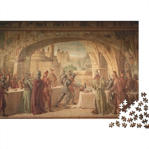 Mittelalterlicher Stil,Klassische Architektur Gemusterte Nachhaltige Für Erwachsene Hochwertige Holzspielpuzzles 1000pcs (75x50cm) von kaiyun
