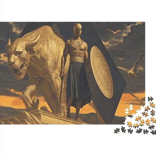 Mittelalterlicher Stil,Krieger, Monster Gemusterte Nachhaltige Für Erwachsene Hochwertige Holzspielpuzzles 1000pcs (75x50cm) von kaiyun