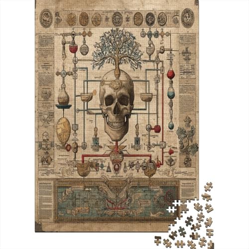 Mittelalterlicher Stil,Totenkopf Gemusterte Nachhaltige Für Erwachsene Hochwertige Holzspielpuzzles 38x26cm/1000pcs Mittelalterlicher Stil,Totenkopf Gemusterte Nachhaltige Für Erwachsene Hochwertige Holzspielpuzzles 38x26cm/1000pcs von kaiyun
