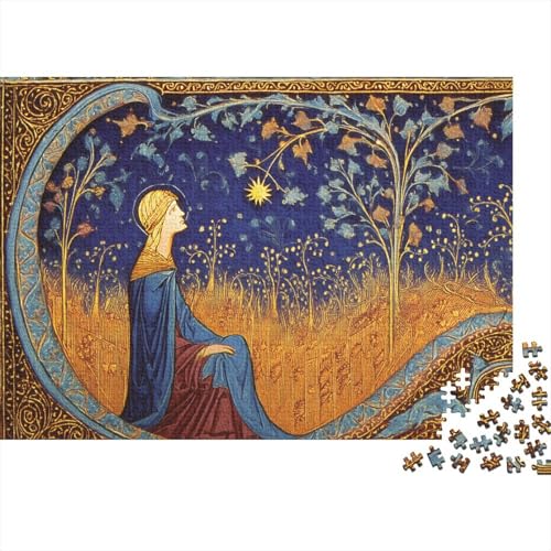 Mittelalterliches Malbuch 1000pcs (75x50cm) Puzzle, Lernspiel Impossible Herausforderungsspielzeug Für Erwachsene Teenager von kaiyun