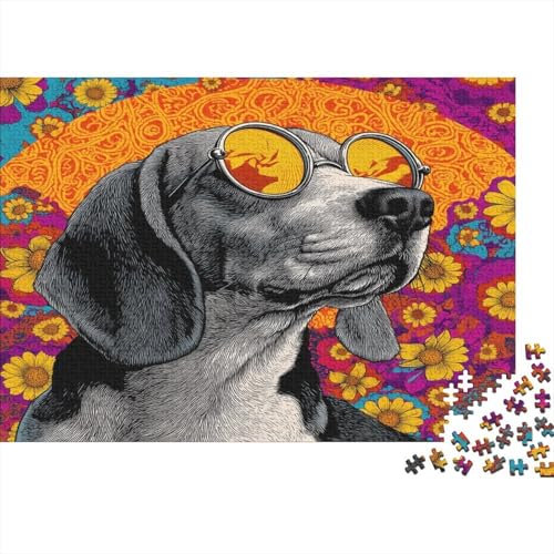 Modischer Beagle 1000pcs (75x50cm) Puzzle, Lernspiel Impossible Herausforderungsspielzeug Für Erwachsene Teenager von kaiyun