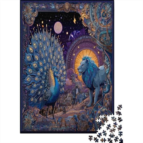 Mond-Element Pfau, LöwePuzzle 1000 Teile Für Erwachsene, Lernspiele38x26cm/1000pcs Mond-Element Pfau, LöwePuzzle 1000 Teile Für Erwachsene, Lernspiele38x26cm/1000pcs von kaiyun