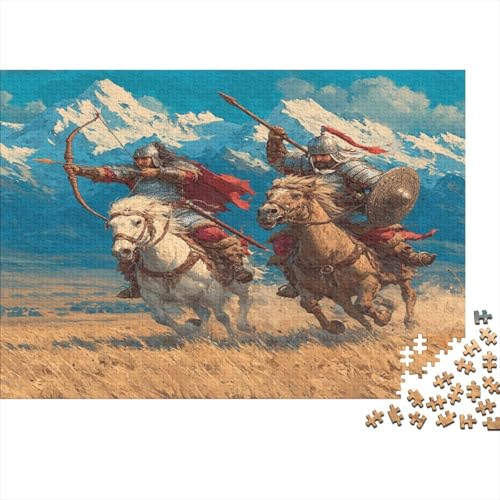 Mongolische Bogenschützen aus dem 13. Jahrhundert 1000pcs (75x50cm) Puzzles, Die Für Erwachsene Und Personen Ab 14 Jahren Geeignet Sind von kaiyun