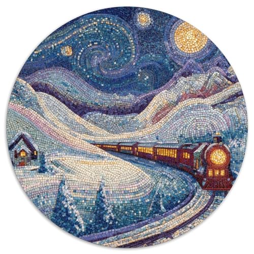 Mosaikfliesenkunst 1000pcs (67.5x67.5cm) Schwer Puzzle Lernspiel Impossible Festlicher Zug Herausforderung Spielzeug Für Erwachsene Kinder von kaiyun