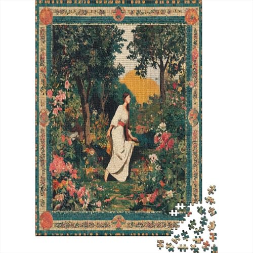 MosaikkunstmitweiblicherFigur1000Teile:UnmöglichesPuzzleFürErwachsene,Spiele,Geschenke,Kinder,Herausforderungs70x50cm/1000pcs von kaiyun