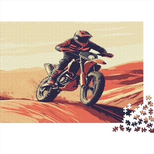 Motocross 1000pcs (75x50cm) Erwachsenenpuzzle - Minimalistische Illustration DIY-Puzzlespielzeug von kaiyun