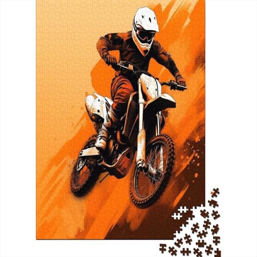 Motocross-Fahrer 38x26cm/1000pcs Schwer Puzzle Lernspiel Impossible Herausforderung Spielzeug Für Erwachsene Kinder von kaiyun
