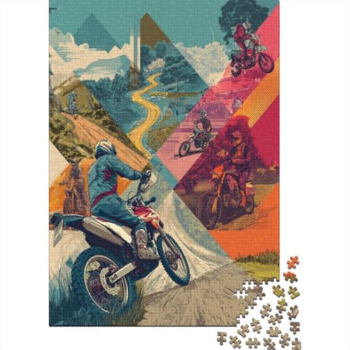 Motocross-Poster Puzzle 70x50cm/1000pcs Erwachsene Puzzle,Home Decor von kaiyun