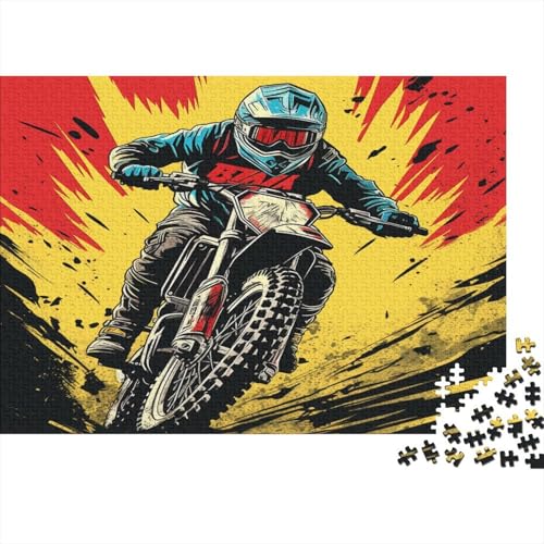Motocross-Rennfahrer 1000pcs (75x50cm) Puzzle, Lernspiel Impossible Herausforderungsspielzeug Für Erwachsene Teenager von kaiyun