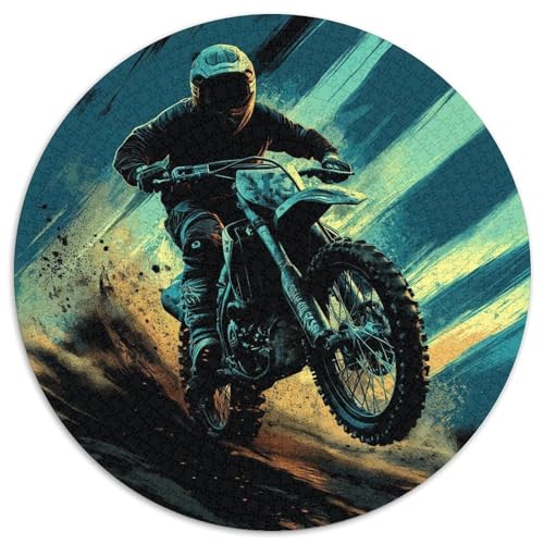 Motorrad - Off-Road, Gemusterte Nachhaltige Für Erwachsene Hochwertige Holzspielpuzzles 1000pcs (67.5x67.5cm) von kaiyun