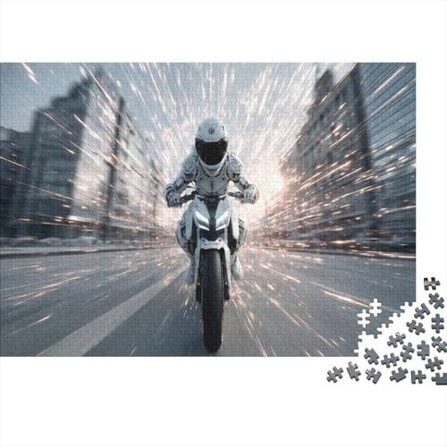 Motorrad Puzzle 1000pcs (75x50cm) Erwachsene EIN leuchtender Wirbel aus Raum und Zeit Puzzle,Home Decor von kaiyun