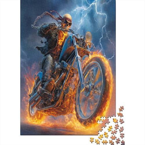 Motorradblitz Skelettreiter1000 Teile: Unmögliches Puzzle Für Erwachsene, Spiele, Geschenke, Kinder, Herausforderungs70x50cm/1000pcs von kaiyun