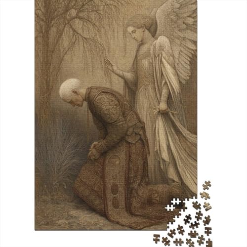 Nahaufnahme-Bild eines mittelalterlichen Mannes, der Sich vor einem Engel verbeugt 70x50cm/1000pcs Puzzles, Die Für Erwachsene Und Personen Ab 14 Jahren Geeignet Sind Nahaufnahme-Bild eines mittelalterlichen Mannes, der Sich vor einem Engel verbeugt 70x50cm/1000pcs Puzzles, Die Für Erwachsene Und Personen Ab 14 Jahren Geeignet Sind von kaiyun