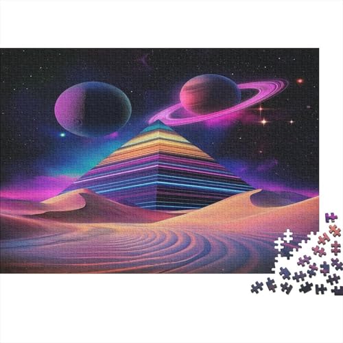 NeonPyramidee 1000pcs (75x50cm) Schwer Puzzle Lernspiel Impossible Weltraumnebel Herausforderung Spielzeug Für Erwachsene Kinder von kaiyun