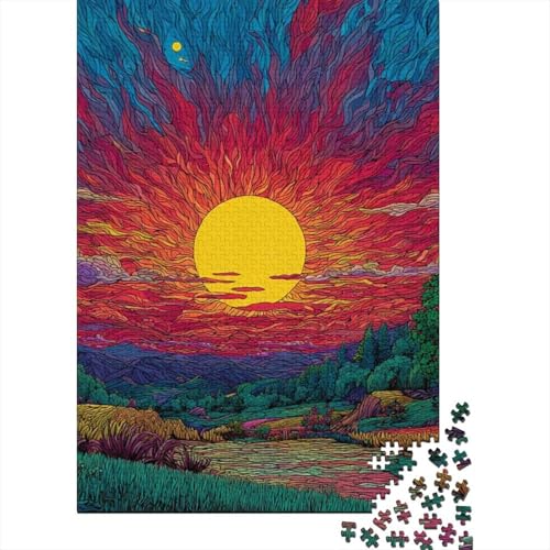 Neue aufgehende Sun38x26cm/1000pcs Schwer Puzzle Lernspiel Impossible Ölmalerei Herausforderung Spielzeug Für Erwachsene Kinder Neue aufgehende Sun38x26cm/1000pcs Schwer Puzzle Lernspiel Impossible Ölmalerei Herausforderung Spielzeug Für Erwachsene Kinder von kaiyun