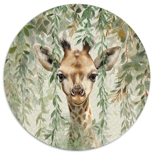 Neugieriges Giraffenbaby 1000pcs (67.5x67.5cm) Puzzle, Lernspiel Impossible Dschungelranken Herausforderungsspielzeug Für Erwachsene Teenager von kaiyun
