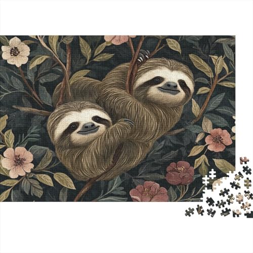 Niedliches Faultier Rätsel Für Erwachsene |Wild Tiers| 1000pcs (75x50cm) Puzzles Lernspiele Home Decor von kaiyun