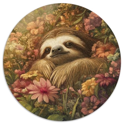 Niedliches kleines Faultier Rätsel Für Erwachsene |Blumen| 1000pcs (67.5x67.5cm) Puzzles Lernspiele Home Decor von kaiyun