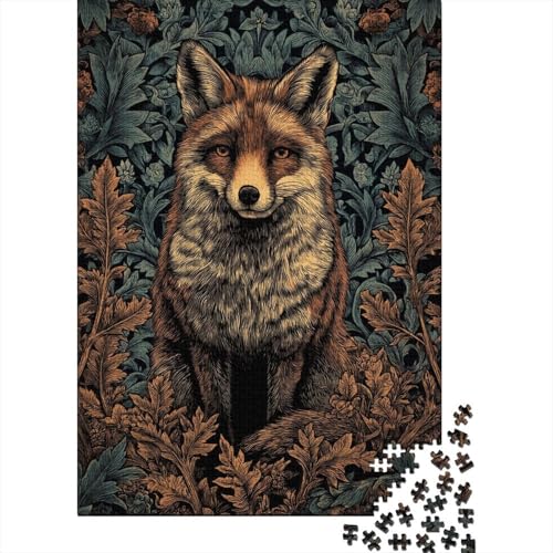 Noble Fuchs,Rätsel Für Erwachsene 38x26cm/1000pcs,Herausforderungsspiele Blätter, Farne Noble Fuchs,Rätsel Für Erwachsene 38x26cm/1000pcs,Herausforderungsspiele Blätter, Farne von kaiyun
