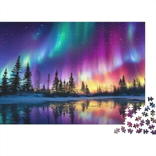 Nordlichter 1000pcs (75x50cm) Puzzle, Lernspiel Impossible See Herausforderungsspielzeug Für Erwachsene Teenager von kaiyun