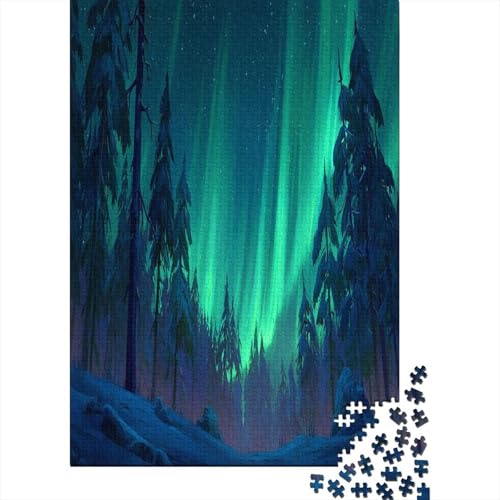 Nordlichter im Wald Alaskas 38x26cm/1000pcs Puzzles, Die Für Erwachsene Und Personen Ab 14 Jahren Geeignet Sind Nordlichter im Wald Alaskas 38x26cm/1000pcs Puzzles, Die Für Erwachsene Und Personen Ab 14 Jahren Geeignet Sind von kaiyun