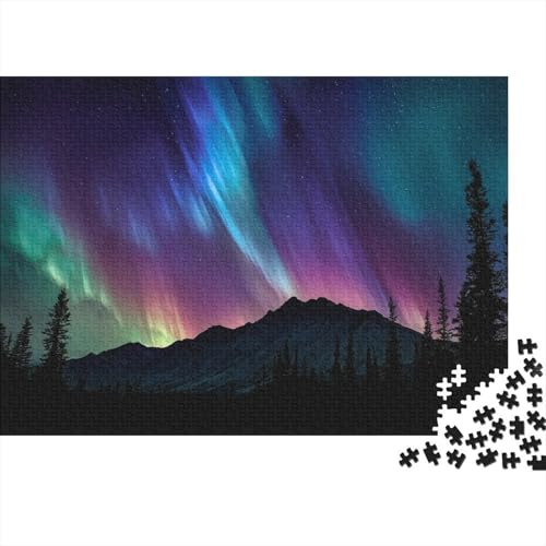 Nordlichter in Alaska 1000pcs (75x50cm) Erwachsenenpuzzle - DIY-Puzzlespielzeug von kaiyun