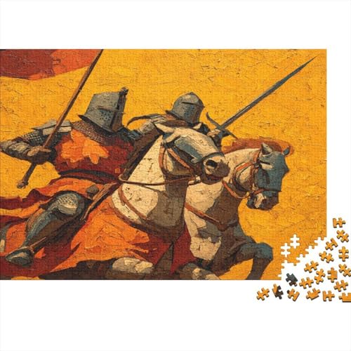 Ölgemälde,Mittelalterlicher Stil Cavalry,1000pcs (75x50cm),DIY-Puzzle Für Erwachsene von kaiyun