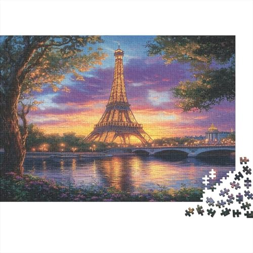 Pariser Architektur 1000pcs (75x50cm) Puzzle, Lernspiel Impossible Seine-Nachtansicht Herausforderungsspielzeug Für Erwachsene Teenager von kaiyun