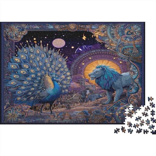Pfau, Löwe 1000pcs (75x50cm) Puzzles, Die Für Erwachsene Und Personen Ab 14 Jahren Geeignet Sind Mondelement von kaiyun