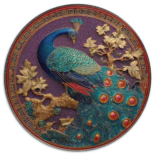 Pfau 1000pcs (67.5x67.5cm) Puzzle, Lernspiel Impossible Herausforderungsspielzeug Für Erwachsene Teenager von kaiyun