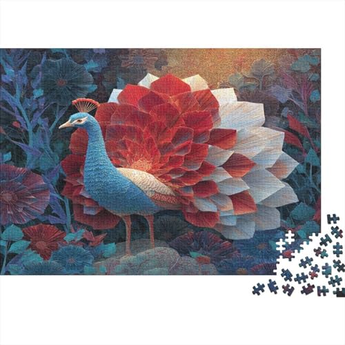 Pfau 1000pcs (75x50cm) Puzzle, Lernspiel Impossible Faltkunst Herausforderungsspielzeug Für Erwachsene Teenager von kaiyun