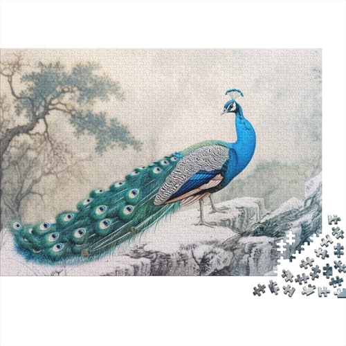 Pfau 1000pcs (75x50cm) Puzzles, Die Für Erwachsene Und Personen Ab 14 Jahren Geeignet Sind Wildtiere von kaiyun