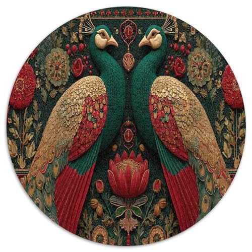 Pfau Rätsel Für Erwachsene |DeliKatzee Blumenmuster| 1000pcs (67.5x67.5cm) Puzzles Lernspiele Home Decor von kaiyun