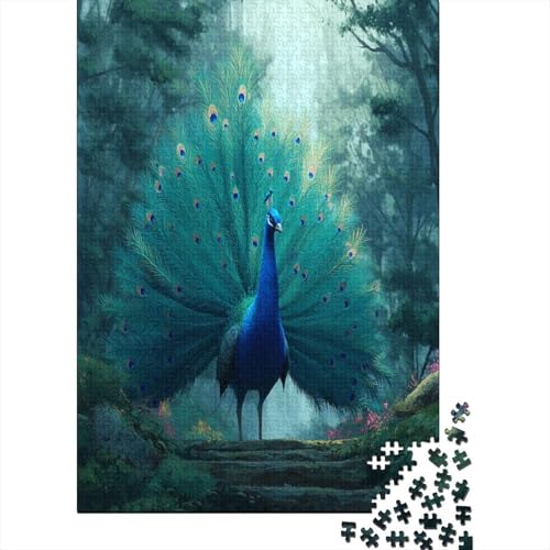 Pfau Roosting in The Woods 70x50cm/1000pcs Schwer Puzzle Lernspiel Impossible Herausforderung Spielzeug Für Erwachsene Kinder von kaiyun