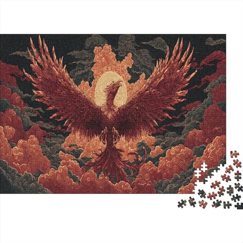 Phönix, Flamme Rätsel Für Erwachsene |Symbol für Wiedergeburt und Hoffnung| Familienspaß-Puzzles 1000pcs (75x50cm) von kaiyun