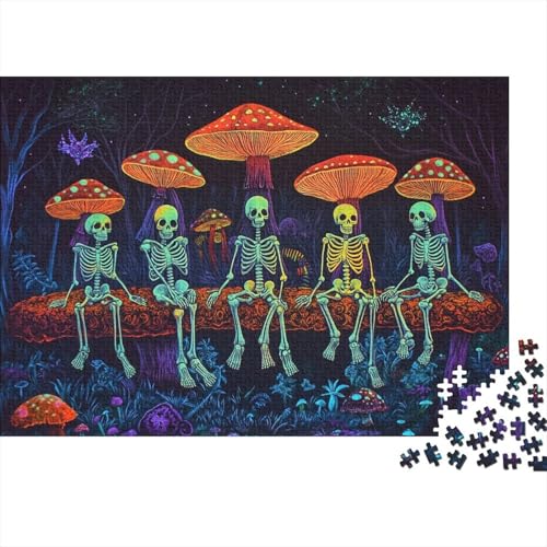Pilz Rätsel Für Erwachsene |Totenkopf| 1000pcs (75x50cm) Puzzles Lernspiele Home Decor von kaiyun