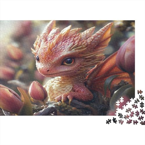 Pink Fairy Drache 1000pcs (75x50cm) Puzzle, Lernspiel Impossible Tulpe Herausforderungsspielzeug Für Erwachsene Teenager von kaiyun